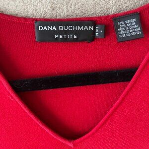 Dana Buchman Sweater - Petite Large - Red
